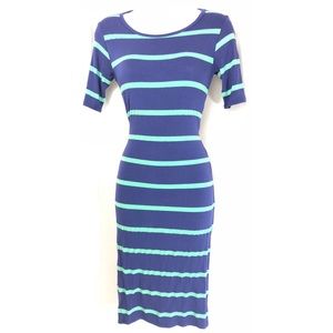 Preowned Lularoe Julia Striped Dress